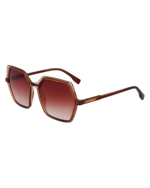 Karl Lagerfeld Red Injected Sunglasses
