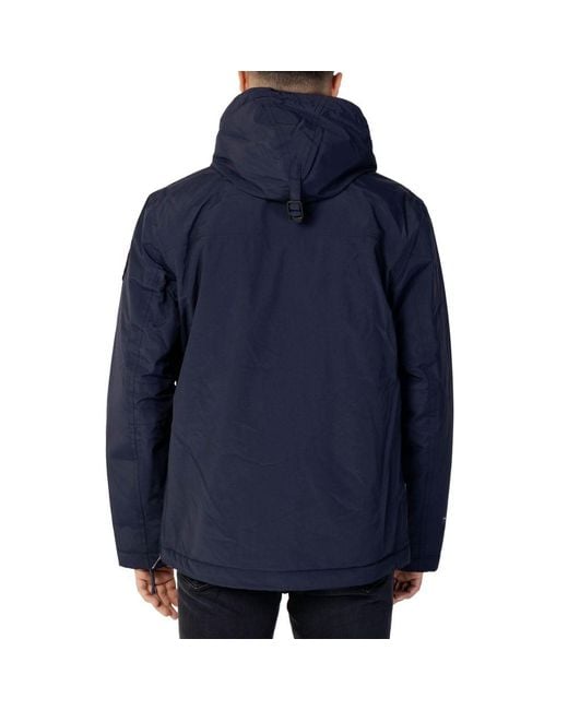 Napapijri Blue Polyester Shell Jacket for men