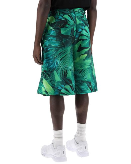 Comme des Garçons Green "Jungle Bermuda With Double Front Layer for men