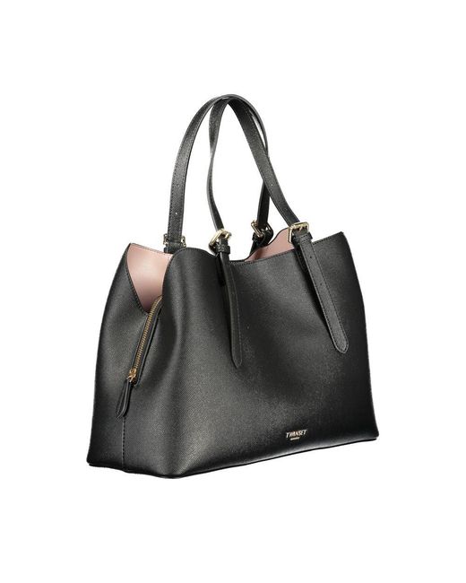 Twinset Black Twinset Polyurethane Tote