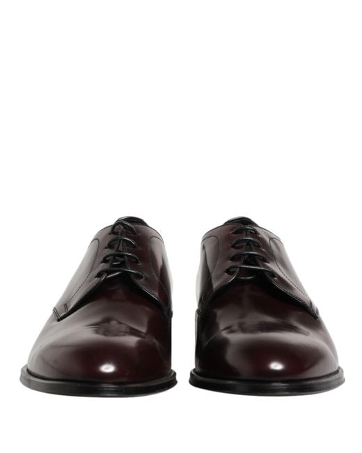 Dolce & Gabbana Black Lace Up Leather Dress Derby Men Shoes for men