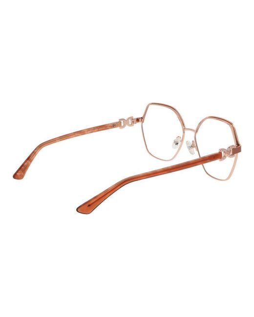 MARCIANO BY GUESS Brown Rose Gold Metal Glasses (frames)