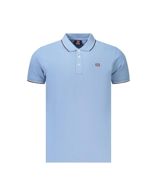 Norway 1963 Blue Azzurro Cotton Mens Polo for men