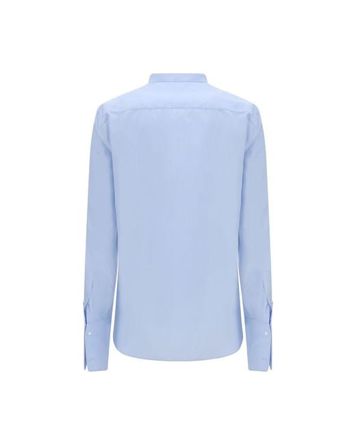 Fendi Blue Cotton Dress Shirt