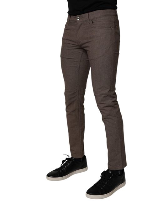 Dolce & Gabbana Gray Tailored Straightleg Pants for men