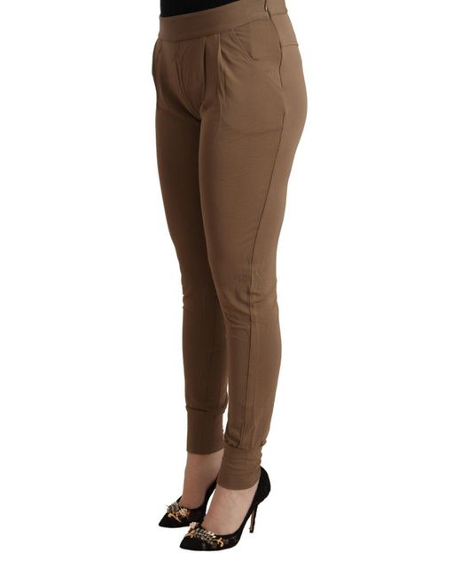 Ermanno Scervino Black Chic Mid Waist Tapered Pants