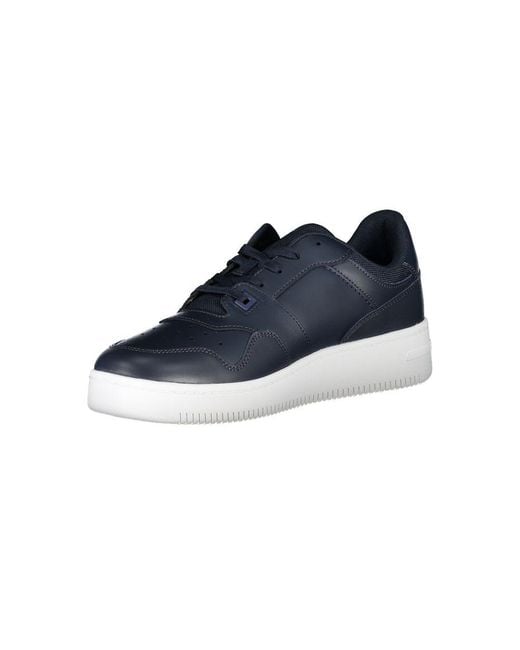 Tommy Hilfiger Blue Leather Sneakers Em0Em01326 for men