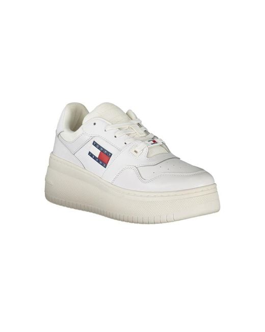 Tommy Hilfiger White Platform Sneakers Fw0Fw07466