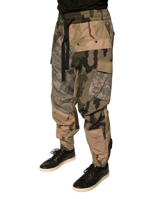 Dolce & Gabbana Multicolor Camouflage Jogger Sweatpants Pants for men