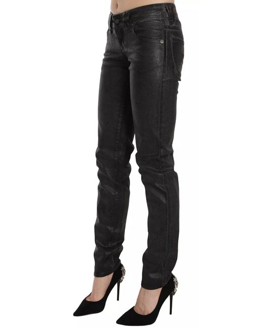 John Galliano Black Washed Low Waist Regular Leg Denim Pants