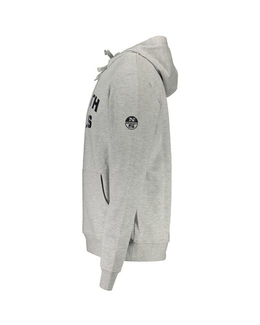 North Sails Gray Cotton Sweater for men