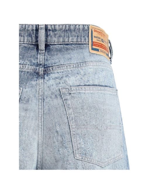 DIESEL Blue Cotton Flared Jeans