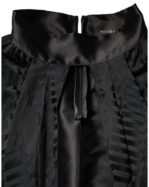 John Richmond Black Jacquard Deep V