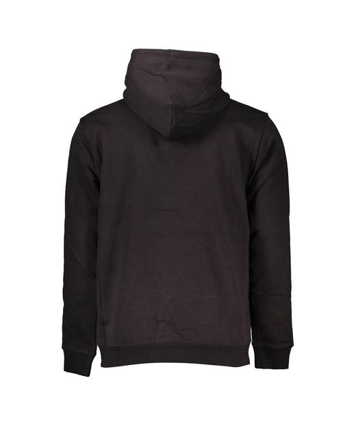 Tommy Hilfiger Black Sleek Long-Sleeved Hooded Sweatshirt for men