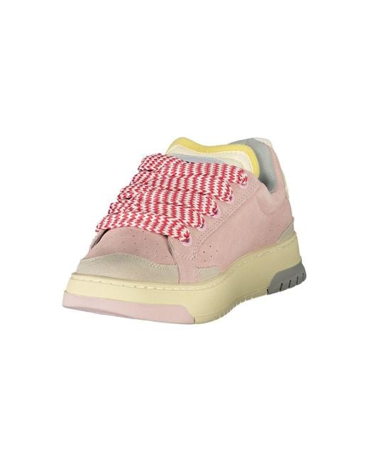 Blauer Pink Rosa Polyurethane Sneaker