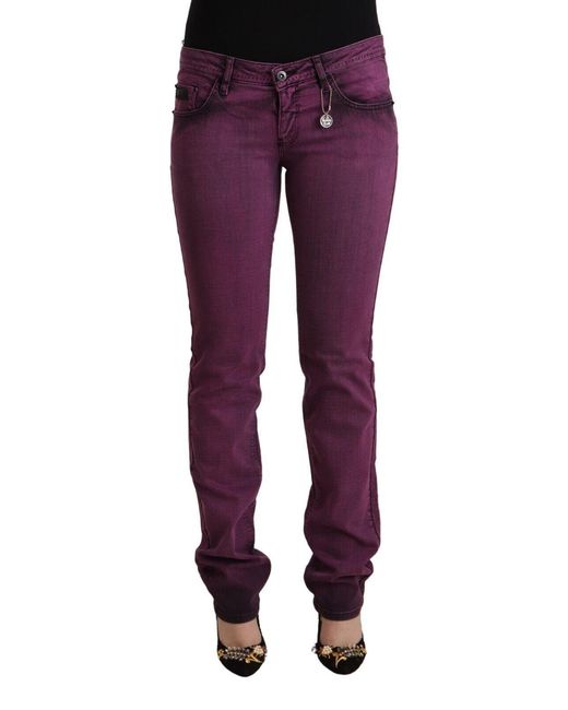 CoSTUME NATIONAL Purple Elegant Slim Fit Denim Jeans
