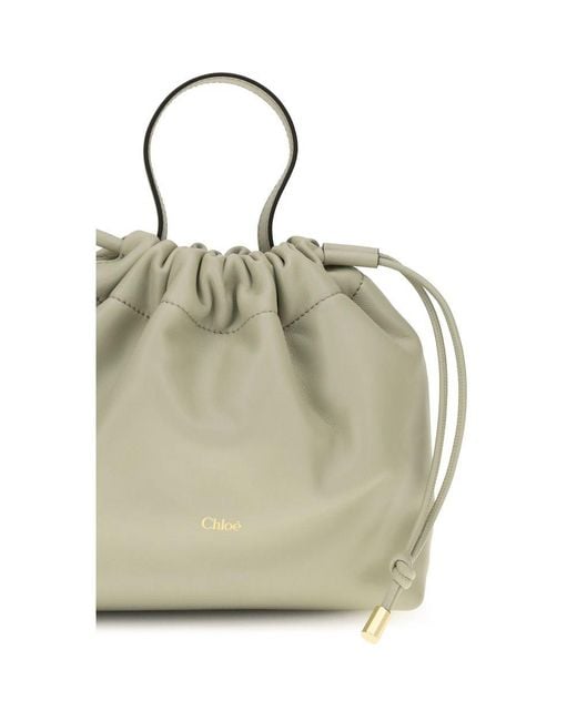 Chloé Natural Gray Lamb Ovis Aries Aries Shoulder Bag
