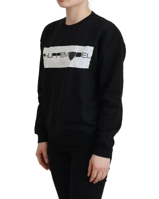 Philippe Model Black Chic Printed Cotton Sweater