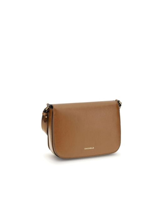 Coccinelle Brown C-Me Calf Cocker Small Shoulder Bag