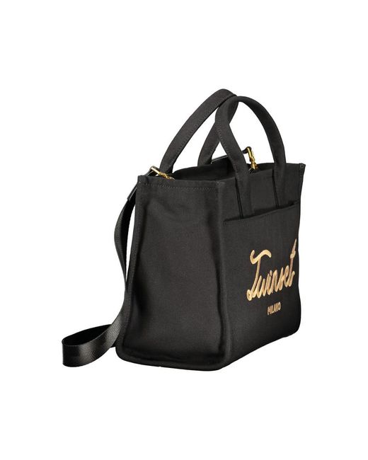Twinset Black Twinset Cotton Tote