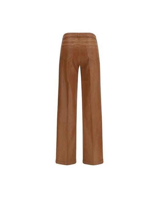 L'Agence Brown Wide Leg Jeans Clayton