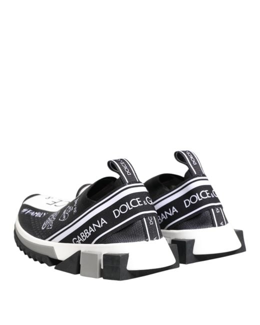 Dolce & Gabbana White Slipon Sneakers