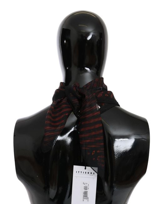 CoSTUME NATIONAL Black Elegant Silk Scarf Bandana Hat