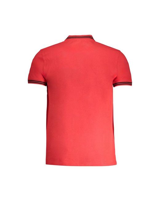 Roberto Cavalli Red Cotton Polo Shirt for men