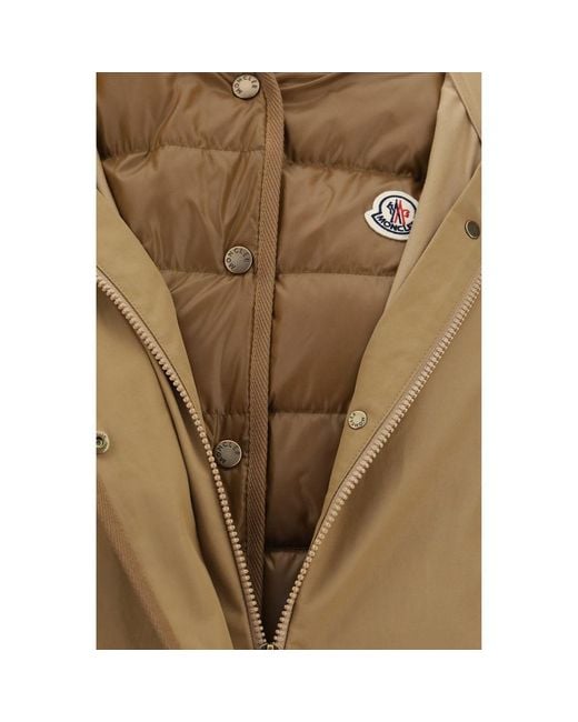 Moncler Natural Beige Polyamide Shell Jacket