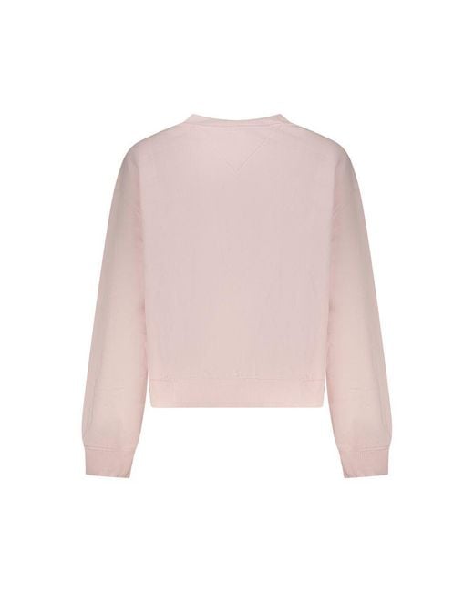 Tommy Hilfiger Pink Cotton Sweatshirt