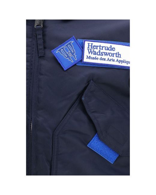 GR10K Blue Nylon Bomber for men