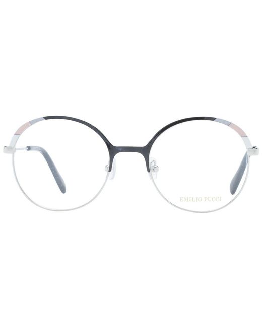 Emilio Pucci Metallic Black Metal Glasses (frames)