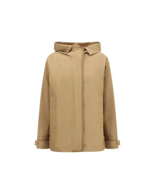 Moncler Natural Beige Polyamide Shell Jacket