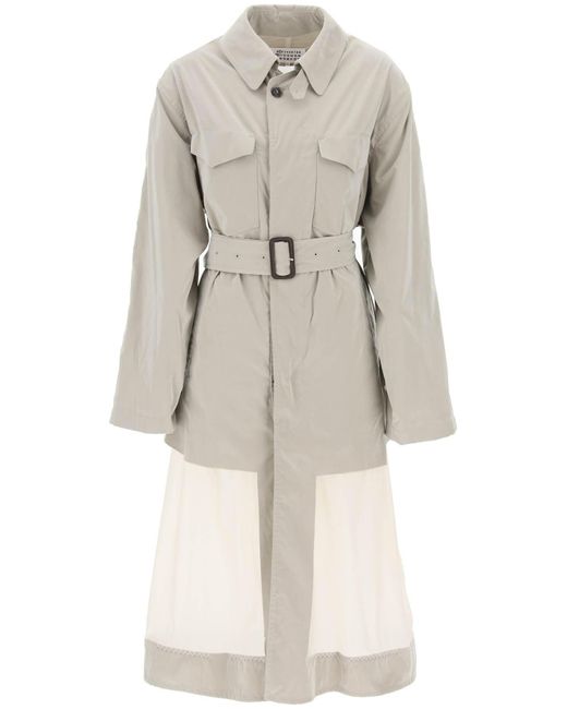 Maison Margiela Natural Reversible Trench Coat With Déco