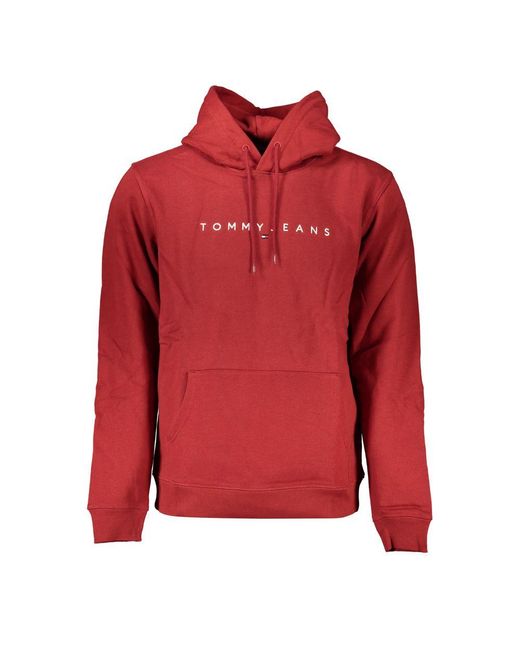 Tommy Hilfiger Red Chic Fleece Hooded Sweatshirt for men
