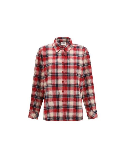 P.A.R.O.S.H. Red Multicolor Cotton Pattern Shirt
