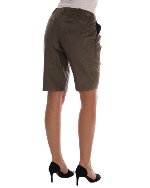 Ermanno Scervino Black Velvet Bermuda Shorts
