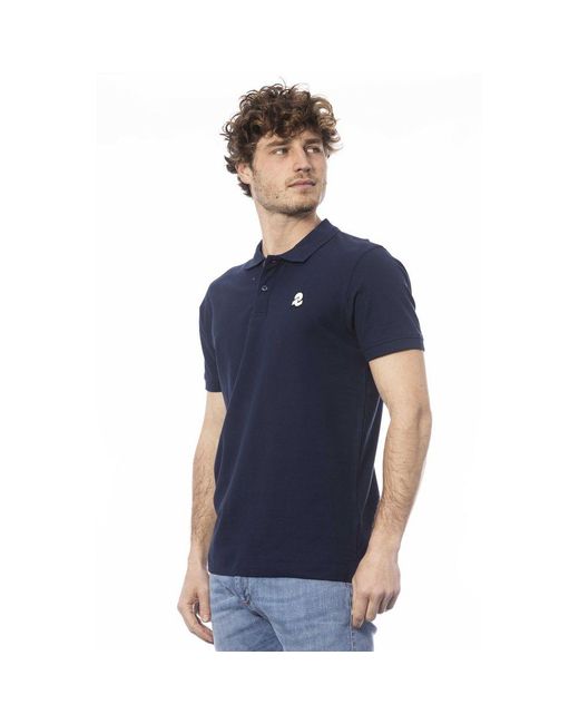 INVICTA WATCH Blue Cotton Polo Shirt for men