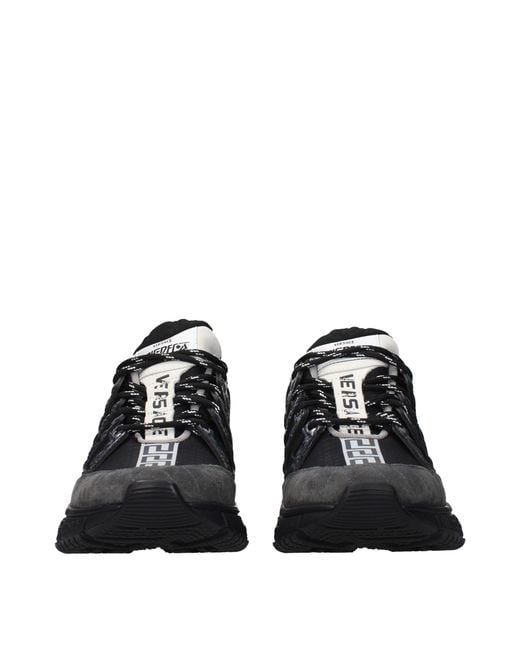 Versace Black Trigreca Sneakers/Dark Fabric