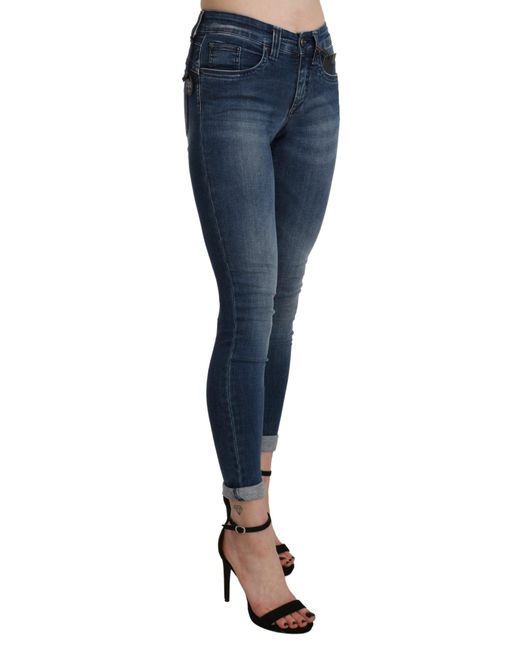 Ermanno Scervino Blue Chic High Waist Cropped Jeans