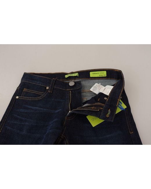 Versace Jeans Blue Elegant Low Waist Skinny Designer Jeans