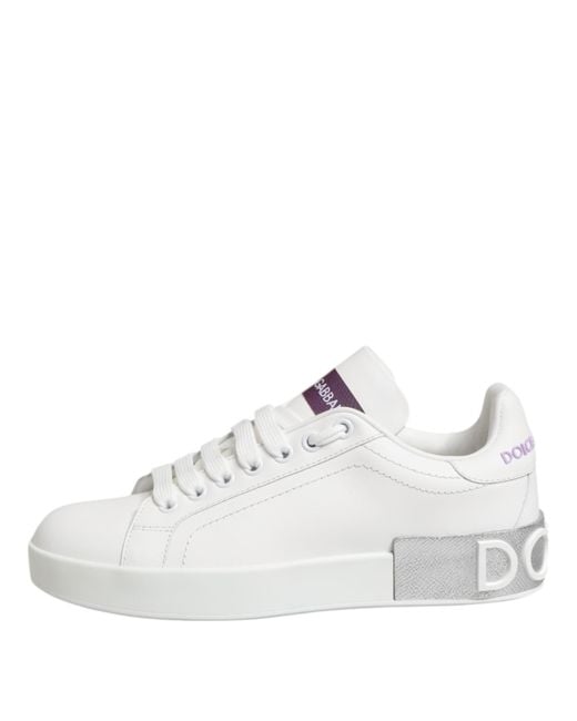 Dolce & Gabbana White Daymaster Leather Sneakers