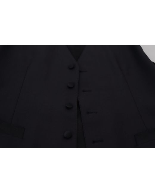Dolce & Gabbana Blue Elegant Single Breasted Dress Vest for men