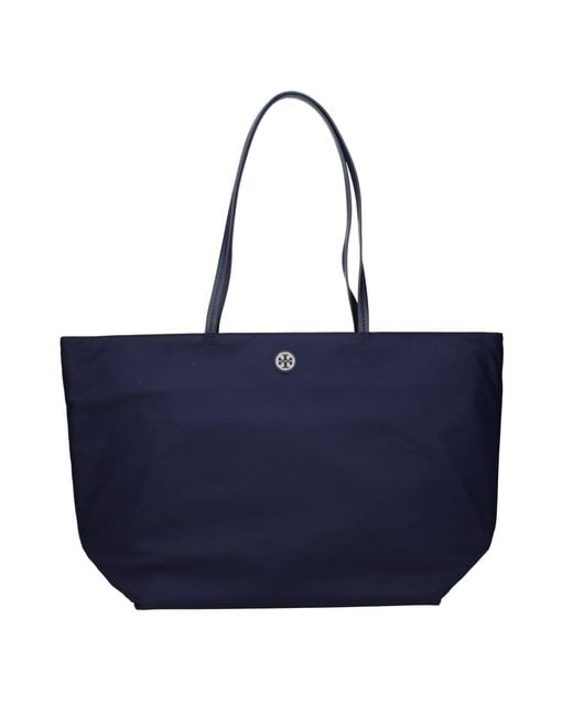 Tory Burch Blue Fabric Shoulder Bag