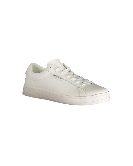 Tommy Hilfiger White Bianco Poliuretano Uomo Sneaker for men