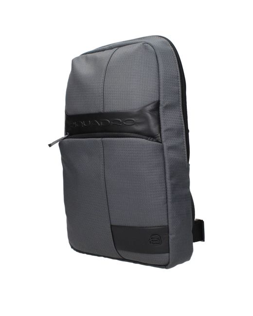 Piquadro Gray Fabric Crossbody Bags