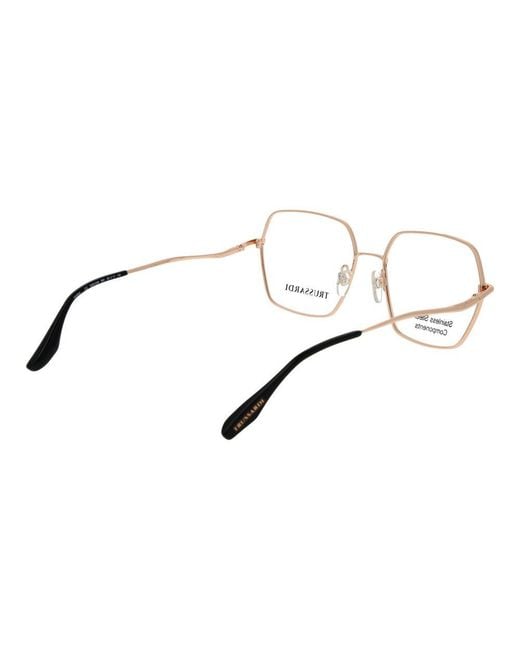 Trussardi Metallic Black Stainless Steel Glasses (frames)