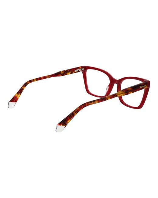 Polaroid Red Cat Eye Full-Rim Acetate Optical Frames With Demo Lenses