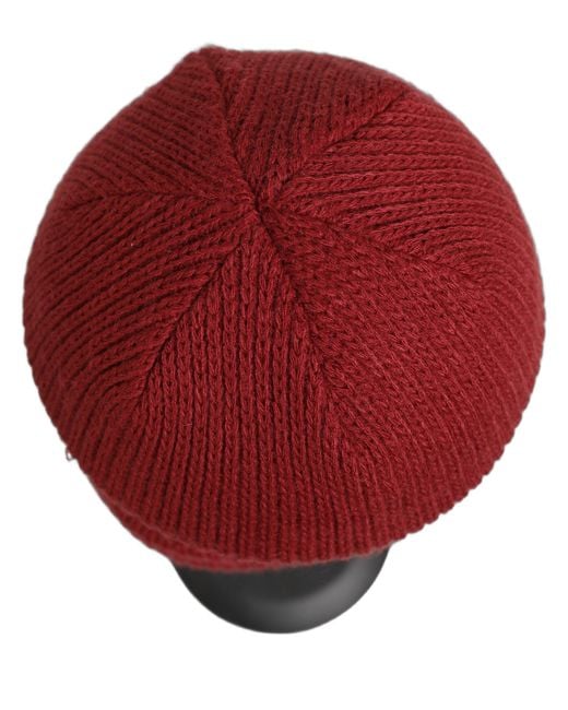Vans Red Bordeaux Wool Knitted Winter Beanie Capello Hat