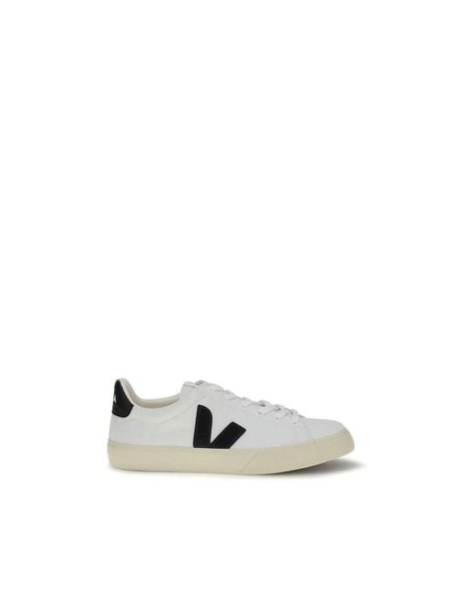 Veja White Calf Leather Bos Taurus Low Top Sneakers for men